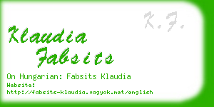 klaudia fabsits business card